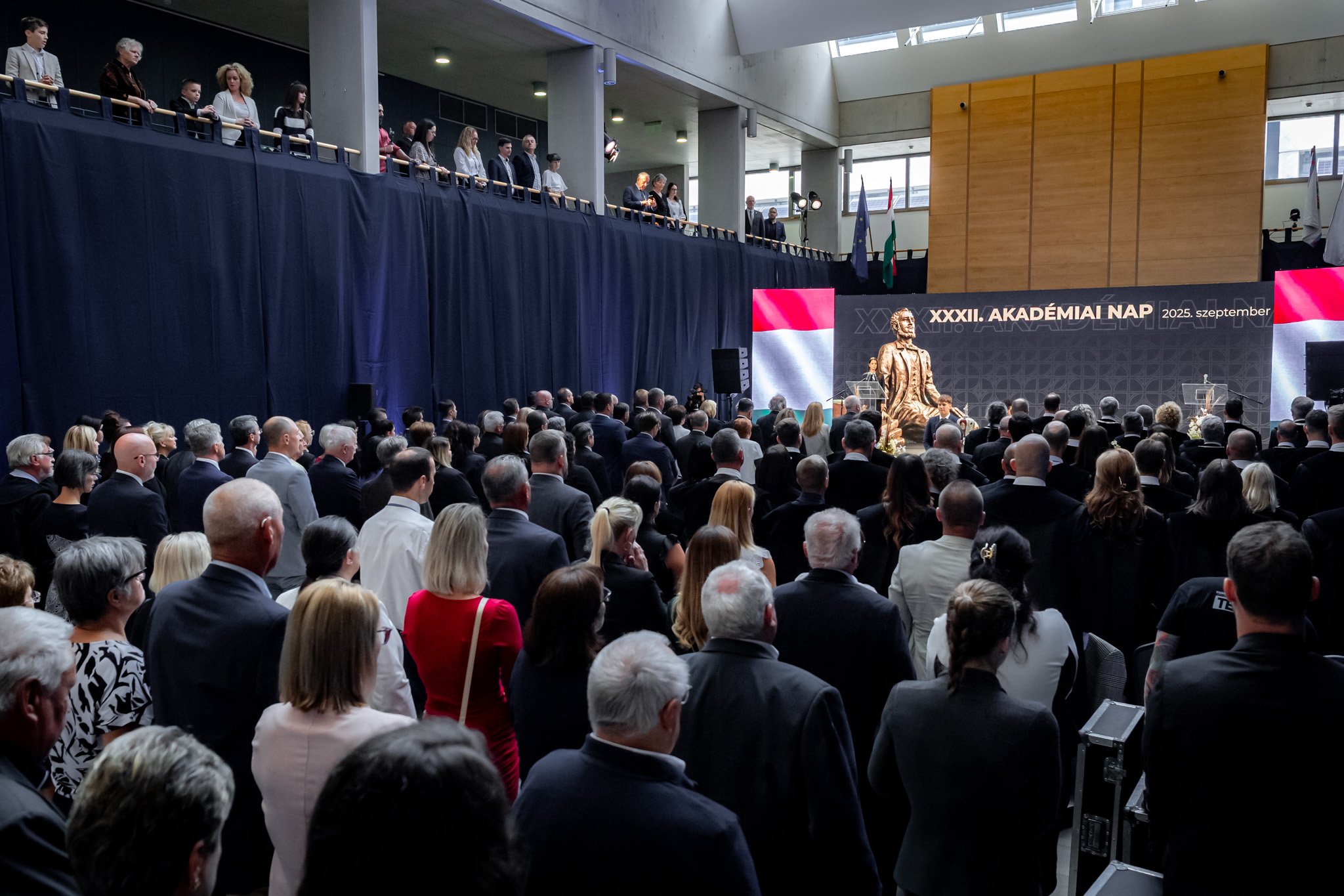 The Main Hall of the New Knowledge Building at Széchenyi István University was filled to capacity on the 32nd Academic Day. (Photo: András Adorján)